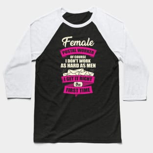 Female Postal Worker Postwoman Girl Gift Baseball T-Shirt